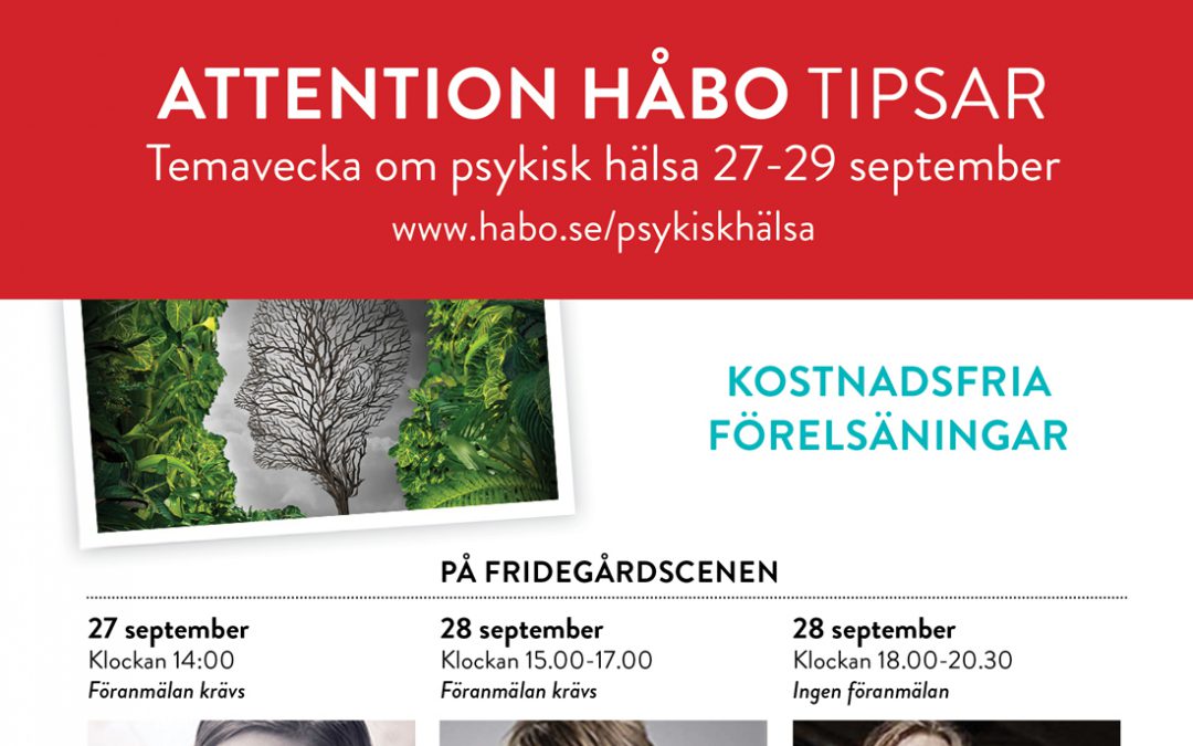 Temavecka i Håbo om psykisk hälsa 27-29 september