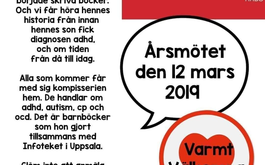 Årsmöte 2019 – 12 mars, kl 19:00