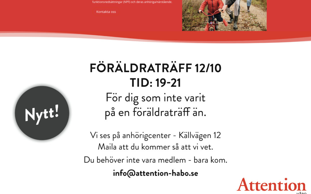 12 oktober – träff för nybörjare